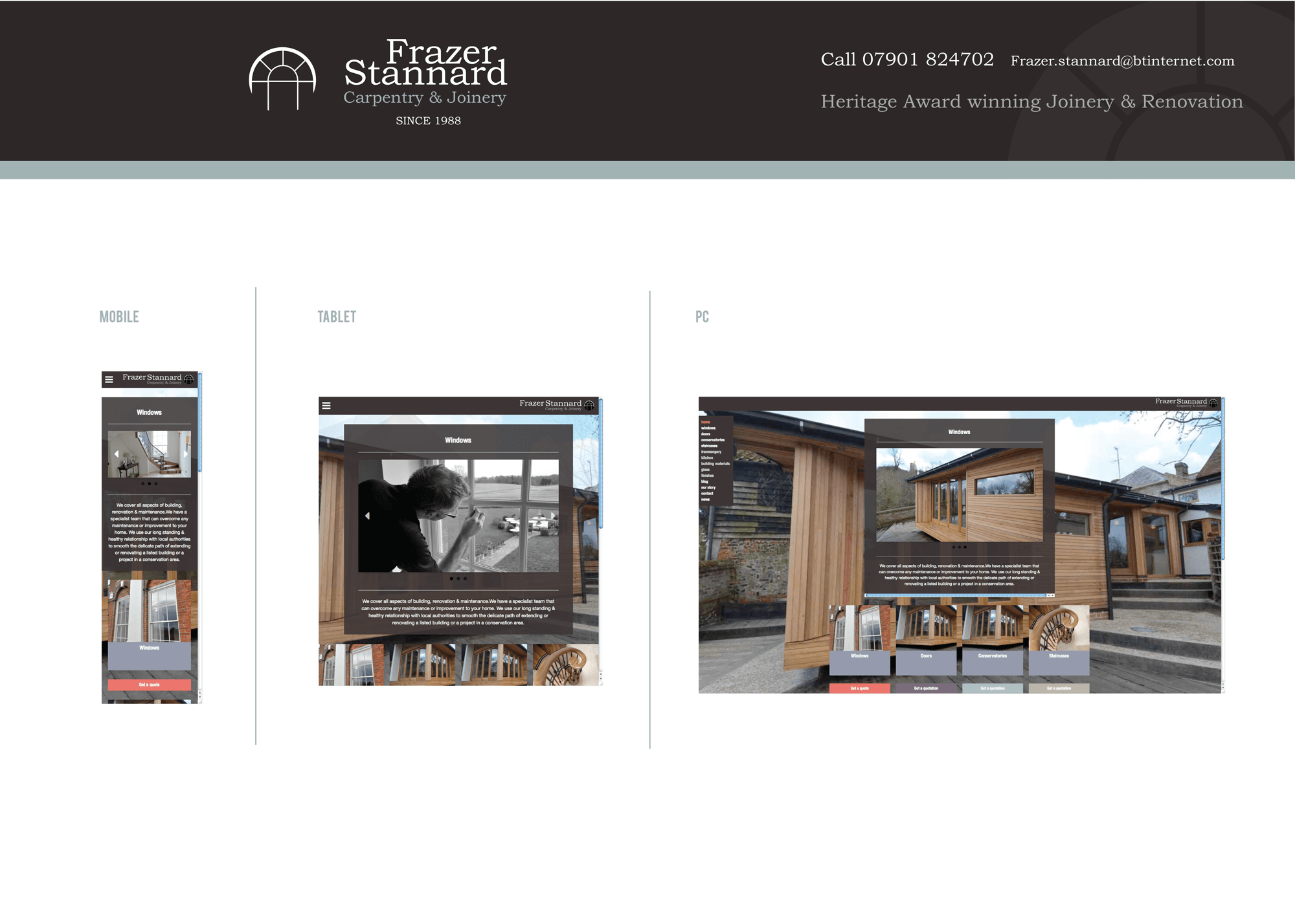Frazer stannard website responsive